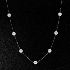 Japanese Akoya tin-cup Pearl Necklace