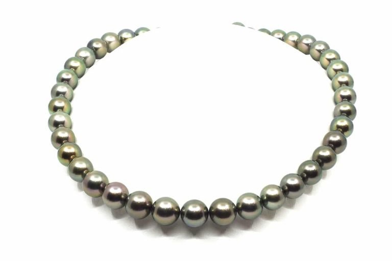 8-10mm Black Tahitian Peacock Pearl Necklace