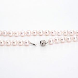 Stunning Japanese Akoya Pearl Necklace 7x7.5mm AA+ luster