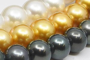 Pearl.JPs collection of saltwater cultured pearls including white and gold south sea and Tahitian black