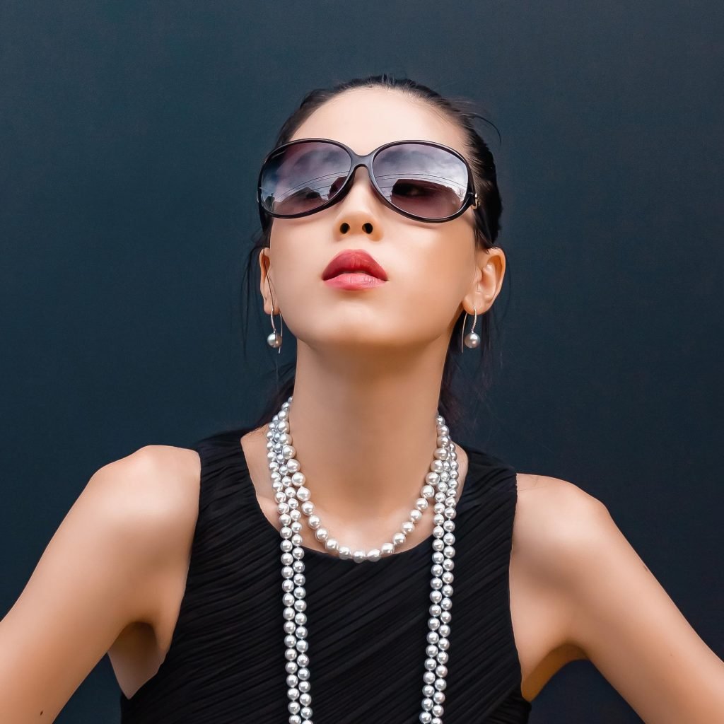 Natural Blue Japanese Akoya Baroque Necklace