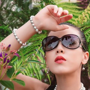 Natural Blue White South Sea Baroque Bracelet