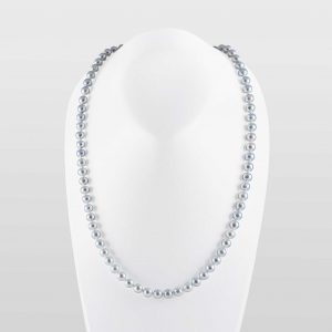 Natural Blue Japanese Akoya Baroque Necklace