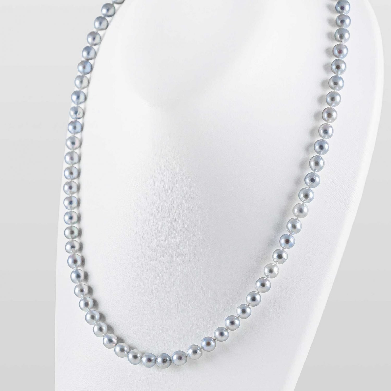 Natural Blue Japanese Akoya Baroque Necklace