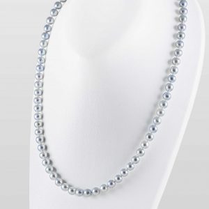 Natural Blue Japanese Akoya Baroque Necklace