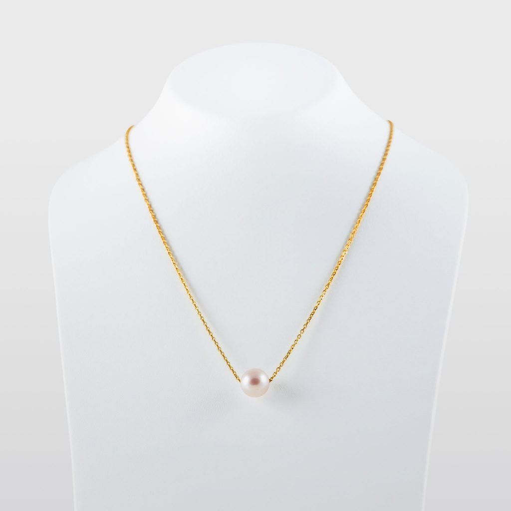 Japanese Akoya Pearl Necklace on chain