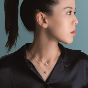 Japanese Akoya Pearl Necklace on chain