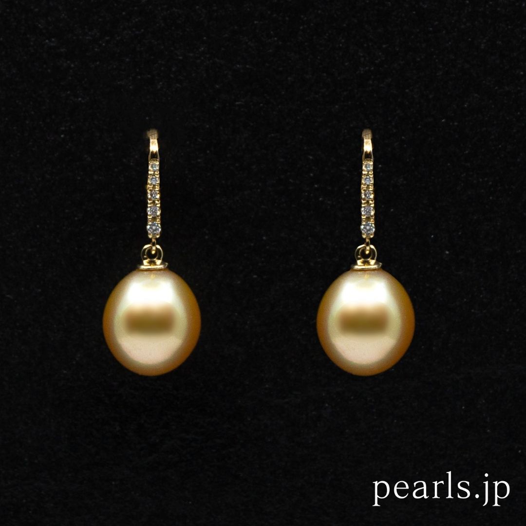 kultaiset etelämeren helmikorvakorut pearls.jp tokio japani
