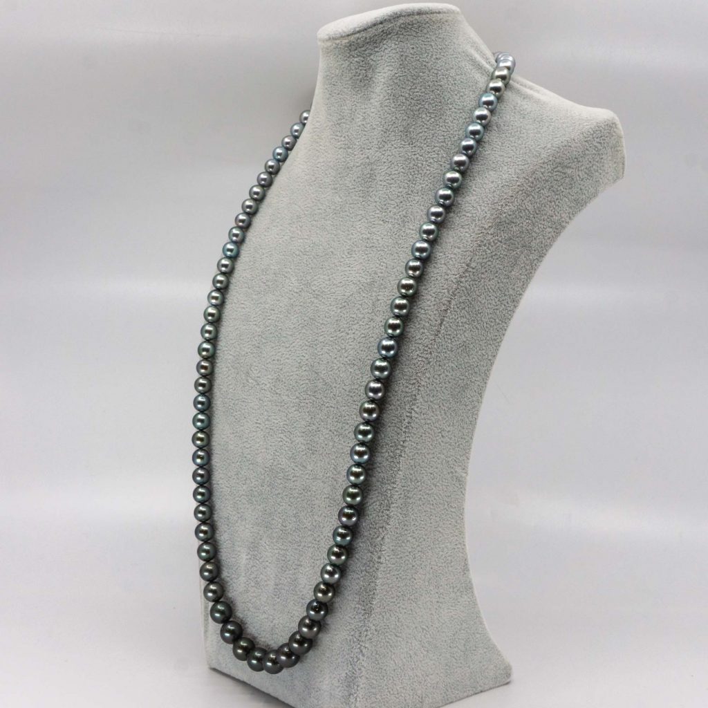 pearl ombre necklace with tahitian pearls