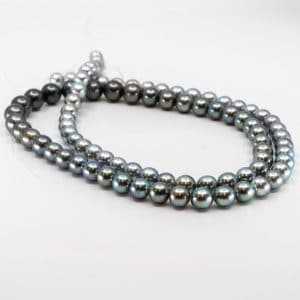pearl ombre necklace with tahitian pearls
