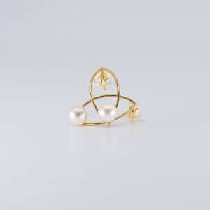 Japanese Akoya Earrings 18K yellow gold