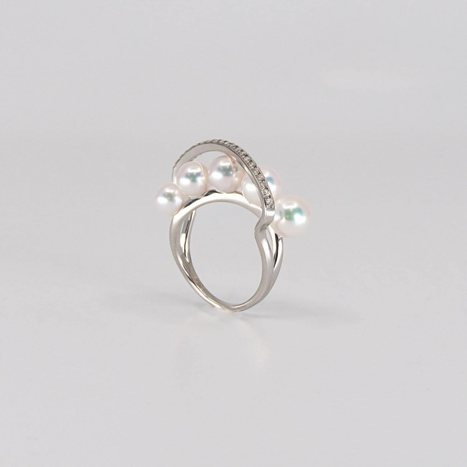 Perles Akoya japonaises.jp Tokyo, Japon, Bague avec diamants