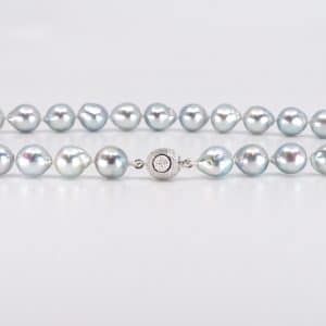 natural silver blue akoya pearls.jp tokyo, japan