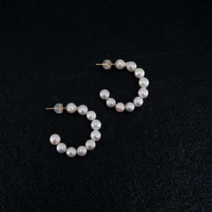 Japanese Akoya Hoop Earrings, pearls.jp, Tokyo, Japan